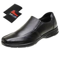 Sapatos Social Masculino Clássico em Couro Solado Ortopédico Conforto + Carteira