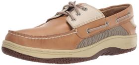 Sapatos Sperry Billfish bronzeado/bege de couro integral tamanho 8.5
