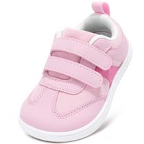 Sapatos STQ KIDS Toddler Wide Toe Box para meninas, rosa, tamanho 11