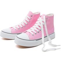 Sapatos, tênis de lona de cano alto, hash bubbie, rosa brilhante, EUA 8,5 W