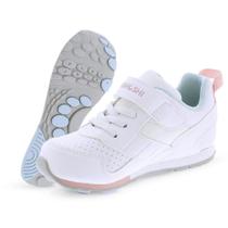 Sapatos TSUKIHOSHI Racer para bebês e crianças brancos/rosa - 4,5 bebês