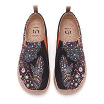 Sapatos UIN Slip On Femininos - Casual, Pintados à Mão em Lona Sapatos UIN Slip On Femininos - Casual, Pintados à Mão em Lona