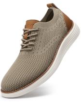 Sapatos VILOCY Casual Dress, tênis Oxfords para homens, cáqui