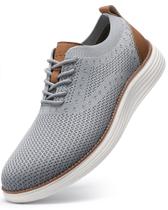 Sapatos VILOCY Casual Dress, tênis Oxfords para homens, cinza claro