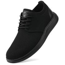 Sapatos VILOCY Fashion Dress, casuais masculinos, todos pretos