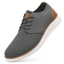 Sapatos VILOCY Fashion Dress, tênis masculinos casuais, cinza, EU45.5