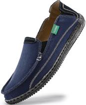 Sapatos VILOCY Slip-on Deck, mocassim de lona, azul para homens Sapatos VILOCY Slip-on Deck, mocassim de lona, azul para homens