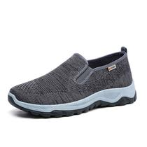 Sapatos Wokex Summer Mesh, tênis casuais para homens, tamanho 42, cinza