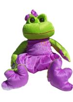 Sapinha Ursinho De Pelúcia Super Macia e Linda Com Vestido Roxo