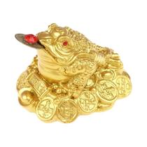 Sapo Chinês Dourado Toad Feng Shui Dinheiro Sorte Fortuna Riqueza Moeda Ornamento De Mesa Presente