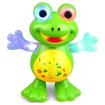 Sapo com olhos grandes que dança e canta