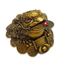 Sapo da Riqueza Feng Shui Chan Chu Sorte Moedas do Poder 4cm