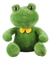 Sapo Verde Sentado Com Gravata De Pelúcia 22 Cm
