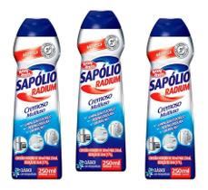 Saponáceo Sapólio Radium Cremoso 250ml Bombril Kit 3 Saponáceo Sapólio Radium Cremoso 250ml Bombril Kit 3