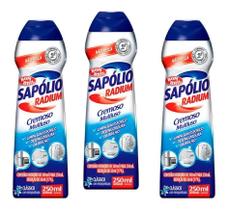 Saponáceo Sapólio Radium Cremoso 250ml Bombril Kit 3