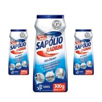 Saponáceo Sapólio Radium Pó 300Ml Bombril Kit 3