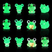 Sapos em miniatura de resina que brilham no escuro x12 HyZaphix Sapos em miniatura de resina que brilham no escuro x12 HyZaphix