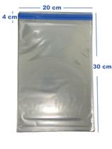 Saquinho Adesivado Embalagem Transparente 20x30 100 unidades - Embalagem Lembrancinhas Organizador