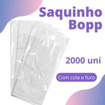 Saquinho Bopp Com Cola - 6x9 - Pacote Com 2000 Unidades - Nybc