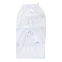 Saquinho de Maternidade Voil com Elástico Renda e Lacinho Batistela Baby- 3 Peças Saquinho de Maternidade Voil com Elástico Renda e Lacinho Batistela Baby- 3 Peças