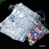 Saquinho de organza fita Cetim 12x17 Coração Prata (50 Und) Saquinho de organza fita Cetim 12x17 Coração Prata (50 Und)