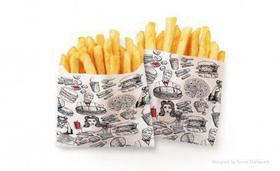 Saquinho Papel Anti Gordura (10,5 x 5 x 13 cm) p/ Batata Frita, Lanche, Salgados Linha Artesanal - 500 unidades