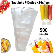 Saquinho Para Geladinho com 500 unid Gourmet Gelinho 4x24cm
