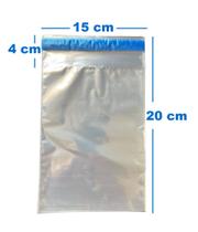 Saquinho Plástico Adesivado Transparente 15x20 1000 unidades