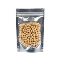 Saquinho Plástico Prata com Frente Transparente Hermético - 13 x 20 cm - 50 unidades -