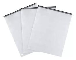 Saquinho Plástico Zip Lock Sacos Fosco 25x32 Com 25und Abre Fecha Transparente
