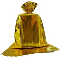 Saquinho Presente 30x44 Dourado pacote com 50 unidades Saquinho Presente 30x44 Dourado pacote com 50 unidades