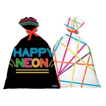 Saquinho Surpresa P/ Festa (Tema: Neon) - Contém 16 Unidades - Festcolor