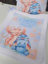 Saquinho Surpresa Personalizado Stitch e Angel Aquarela para Aniversário Saquinho Surpresa Personalizado Stitch e Angel Aquarela para Aniversário