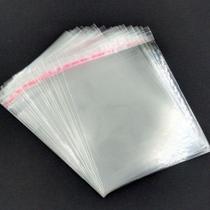 Saquinho Transparente Com Adesivo Aba saco adesivado Cristal 5X8