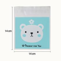 Saquinho Urso Grande 14cm Azul 20 unid.