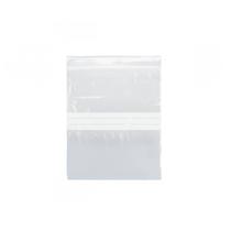 Saquinho Zip c/ tarja Transparente 6,5x7cm - 100 unidades