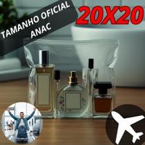 Saquinho zip lock aeroporto 20x20 5 un (MEDIDA OFICIAL ANAC) 1L transparente