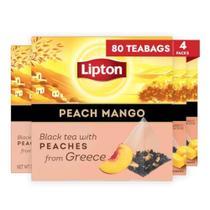 Saquinhos de chá Lipton Black Tea Peach Mango 80 Pyramid