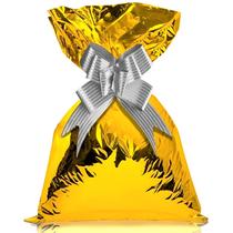 Saquinhos Para Presente Metalizado Ouro 25x35 50 Unidades Saquinhos Para Presente Metalizado Ouro 25x35 50 Unidades