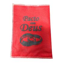 Saquitel Pacto com Deus Vermelho TNT 50 UNIDADES - Ideal para Campanhas Evangelicas