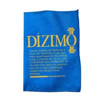 Saquitel TNT Dízimo Azul - 50 Unidades - Material TNT 40g