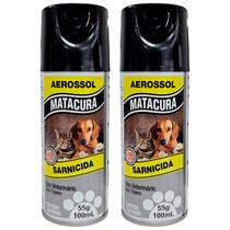 Sarnicida Aerossol para Cães e Gastos Matacura 100ml 2un