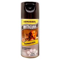Sarnicida Spray para Cães e Gatos Matacura 100ml Tratamento de Sarna Sarcóptica e Ação Antiparasitária