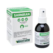 Sarniran Antiparasitário e Antifúngico em Spray para Animais Pets - 100 mL - Biofarm