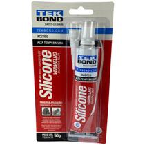 Sat9150 - Adesivo Silicone Vermelho Alta Temp 50G - Universal - Tekbond