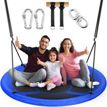 Saucer Tree Swing Everyfun 43 polegadas, capacidade de 318 kg, azul