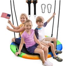 Saucer Tree Swing Juegoal de 100 cm de diâmetro com capacidade de 600 libras