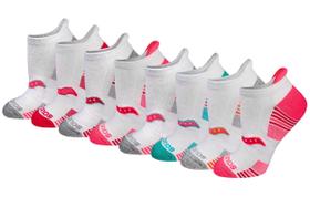 Saucony Women's Performance Heel Tab Athletic Socks (8 & 16 pares), branco variado (8 pares), tamanho do sapato: 5-7