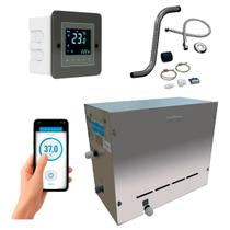 Sauna Gv Steam Inox 9kw Indoor Até 10m³ Touch Wifi + Kit Instalação Sauna Gv Steam Inox 9kw Indoor Até 10m³ Touch Wifi + Kit Instalação