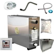 Sauna Impercap 15kw Tubo Luminária Cesto Seixo Pedra Sauna Impercap 15kw Tubo Luminária Cesto Seixo Pedra